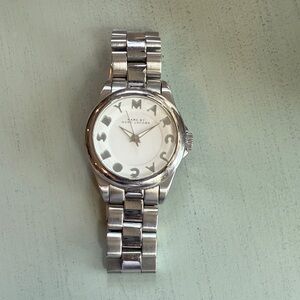 Marc Jacobs Silver and White Watch